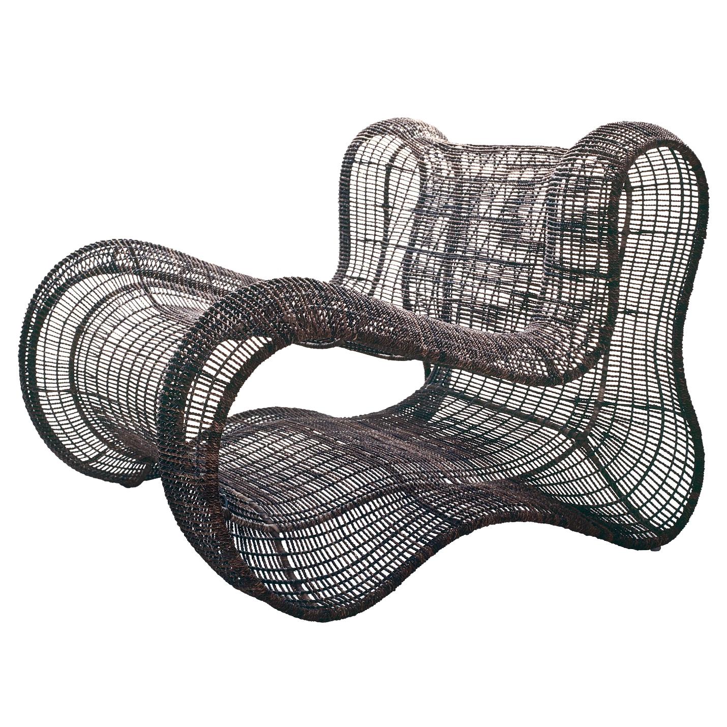 Indoor Pigalle Easy Armchair by Kenneth Cobonpue For Sale