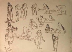 Senza titolo, Inchiostro su carta (Recto-Verso) dell'artista moderna Indra Dugar "In Stock"