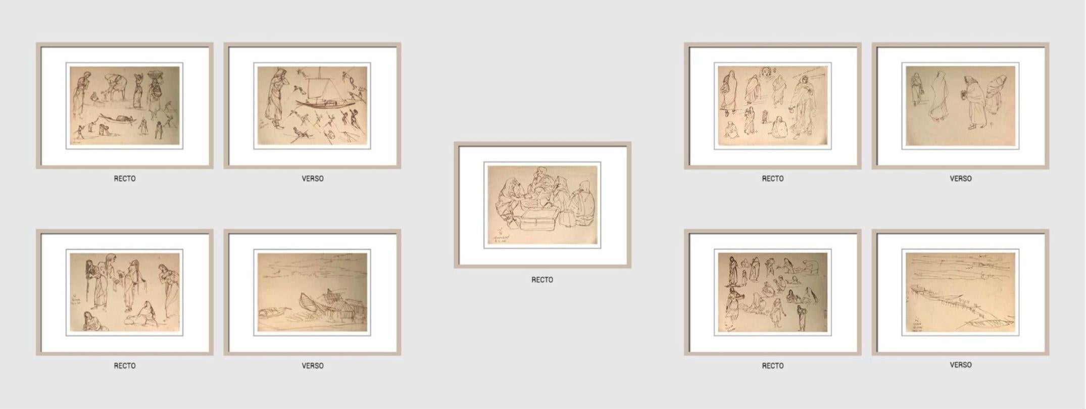 Untitled, Ink on Paper (Recto-Verso) by Modern Artist Indra Dugar "In Stock"