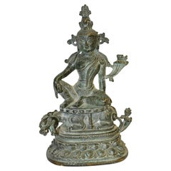 Vintage Indra Hindu Tibetan Buddha Statue King of Gods