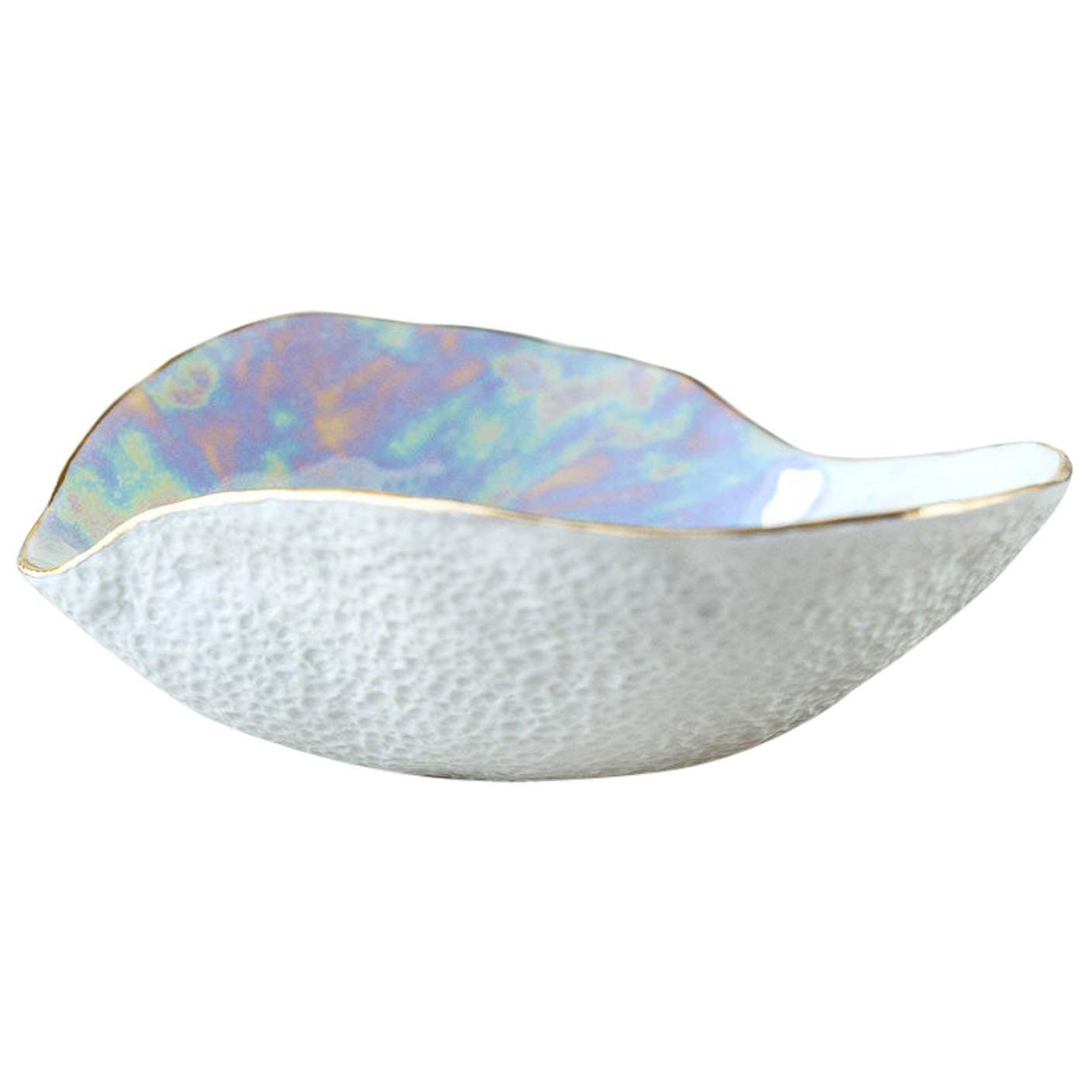 Indulge Nº2 / Iridescent / Side Dish, Handmade Porcelain Tableware For Sale