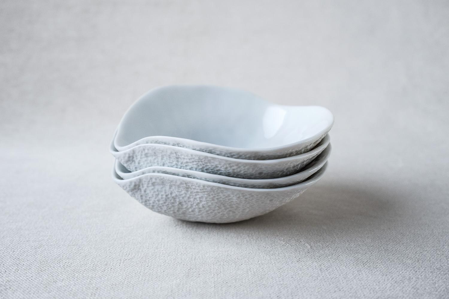 French Indulge Nº2 / White / Side Dish, Handmade Porcelain Tableware For Sale