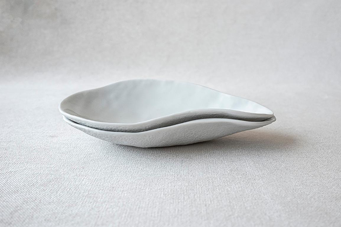 French Indulge Nº3 / White / Side Dish, Handmade Porcelain Tableware For Sale