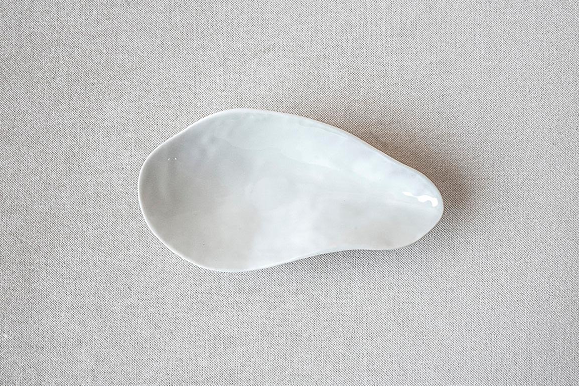 Contemporary Indulge Nº3 / White / Side Dish, Handmade Porcelain Tableware For Sale