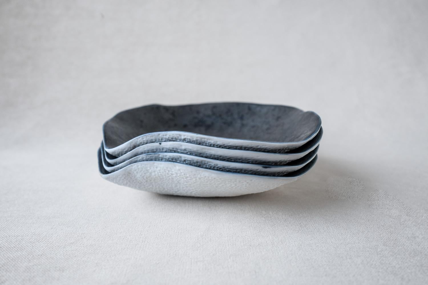 Contemporary Indulge Nº5 / Graphite Grey / Small Plate, Handmade Porcelain Tableware For Sale