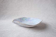 Indulge Nº5/Iridescent+24k Golden Rim/Small Plate, Handmade Porcelain Tableware