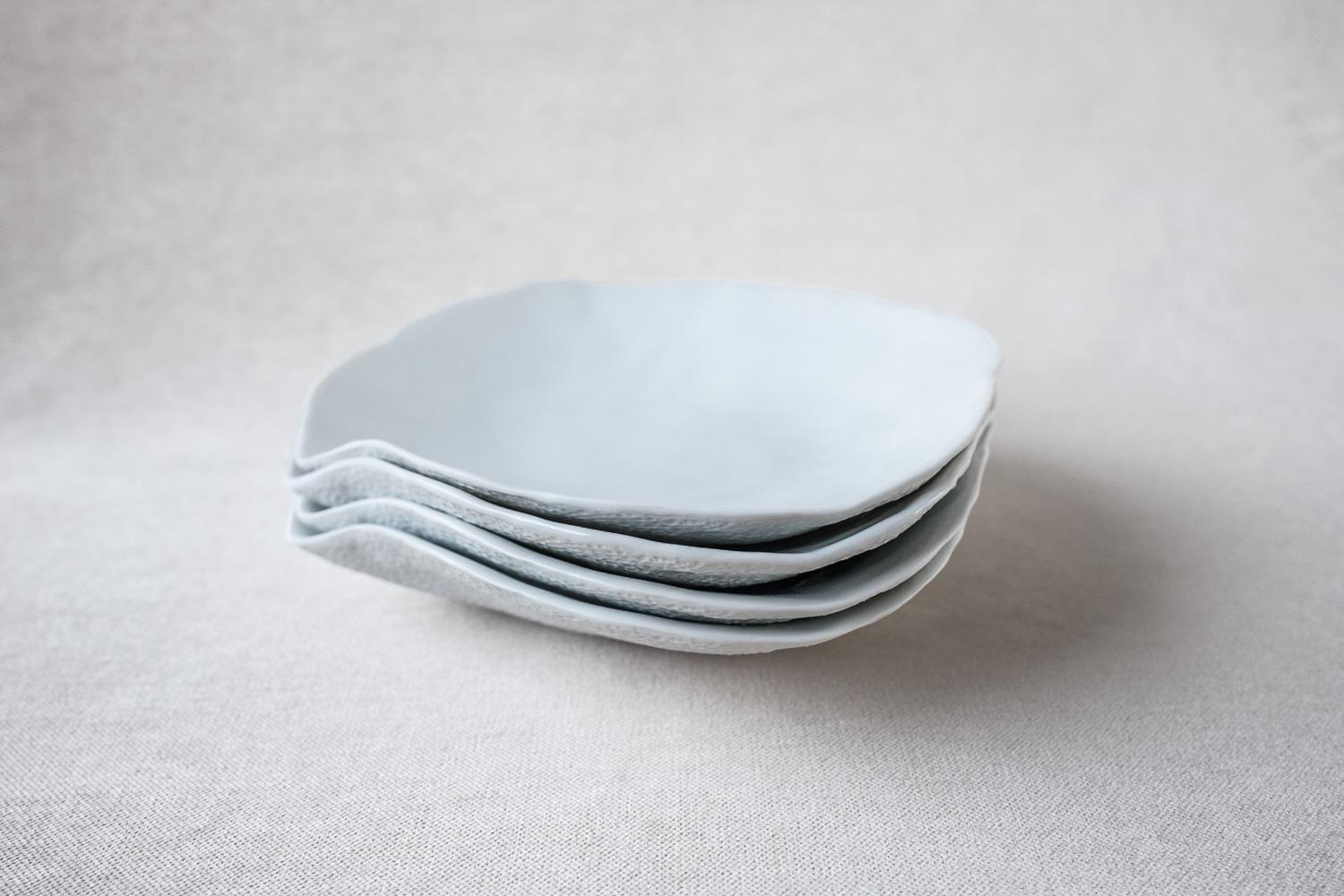 Indulge Nº5 / White / Small Plate, Handmade Porcelain Tableware In New Condition For Sale In Amsterdam, NL