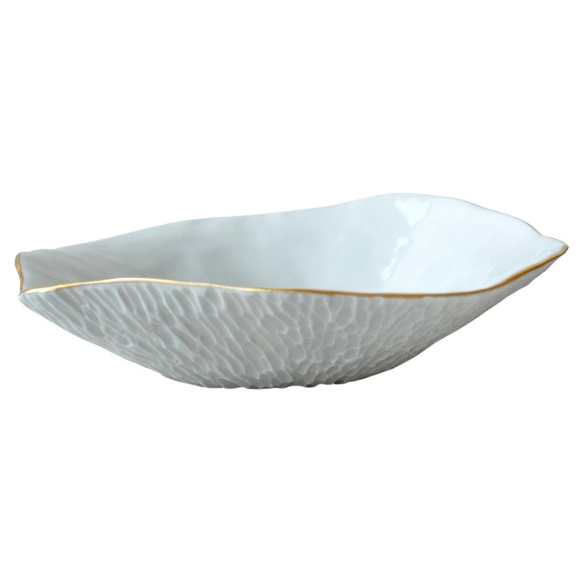 Indulge Nº9 / Golden Rim / Small Plate, Handmade Porcelain Tableware For Sale