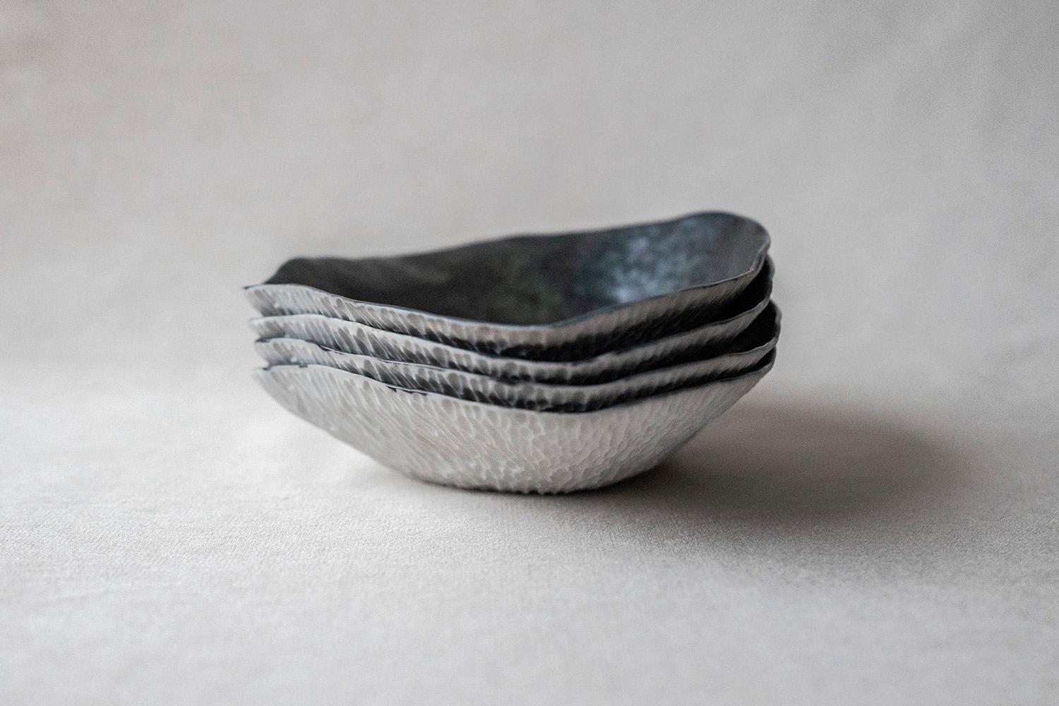 Contemporary Indulge Nº9 / Moss Grey / Small Plate, Handmade Porcelain Tableware For Sale