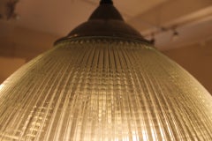 Indusrial Halophane, Pendant Light, Italy 1950
