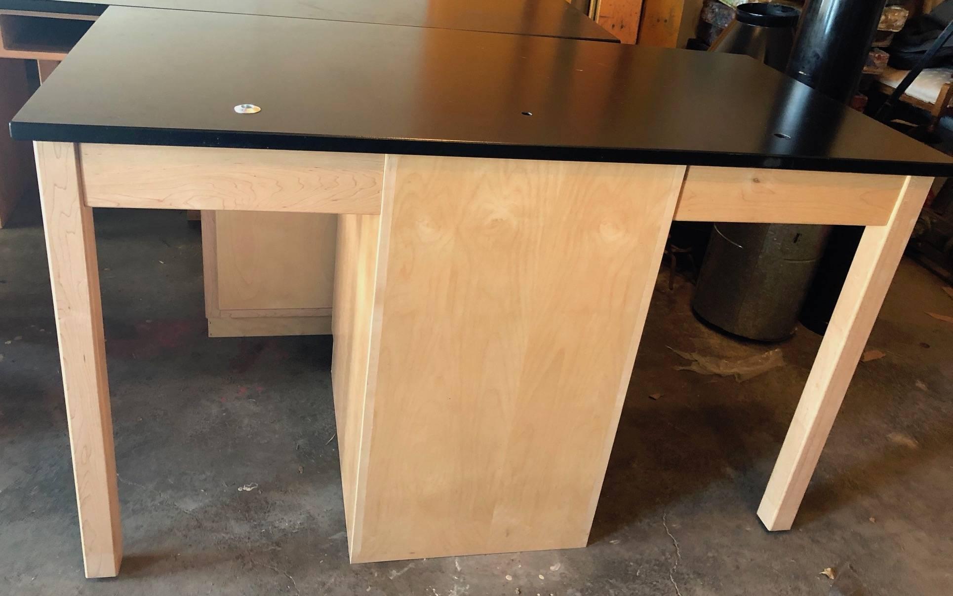 Late 20th Century Industrial/Lab Table from Chemistry Lab in Midwestern High School; 5 available For Sale