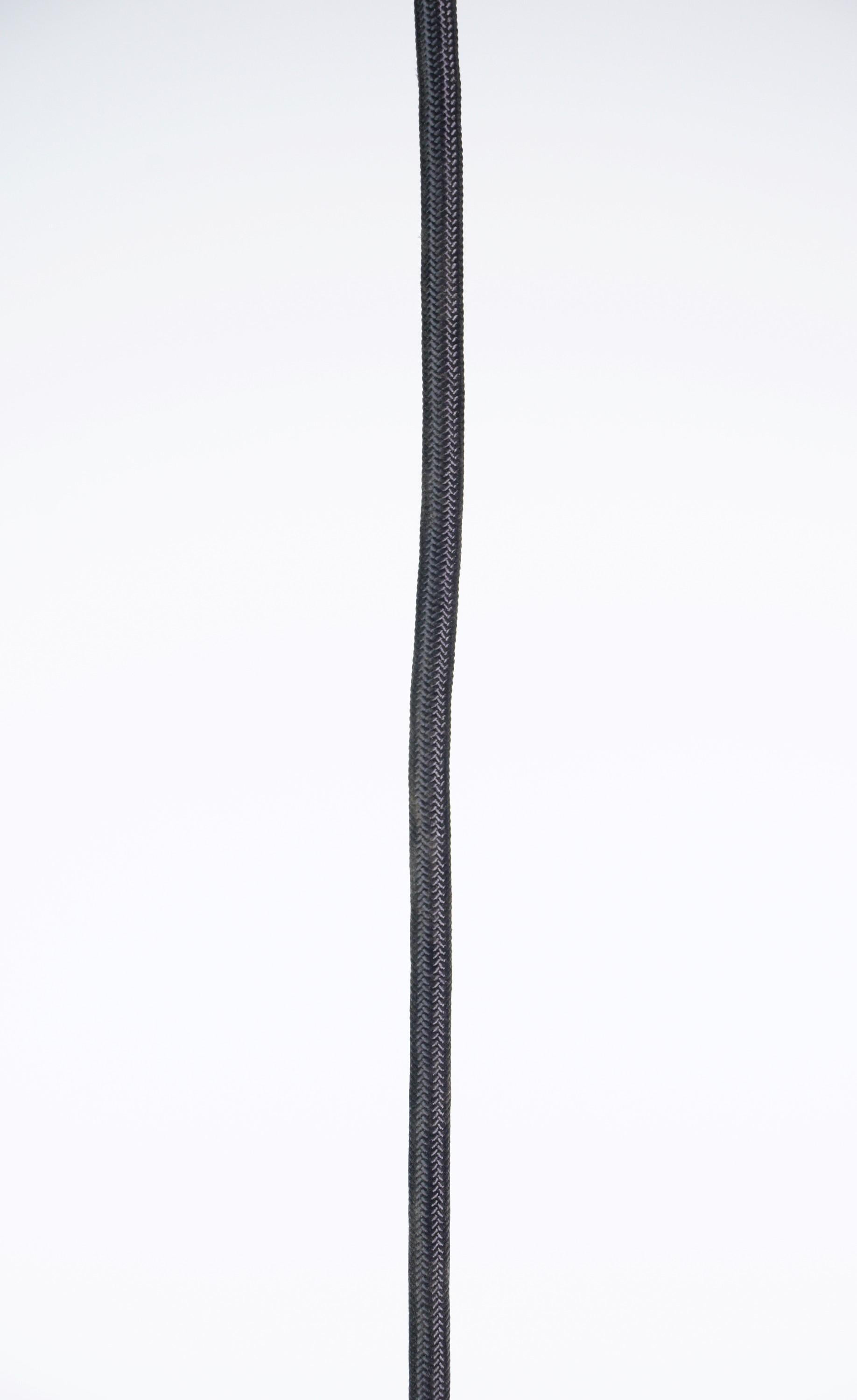 Industrial 14 in. Steel Green Black Cord Pendant Light For Sale 1