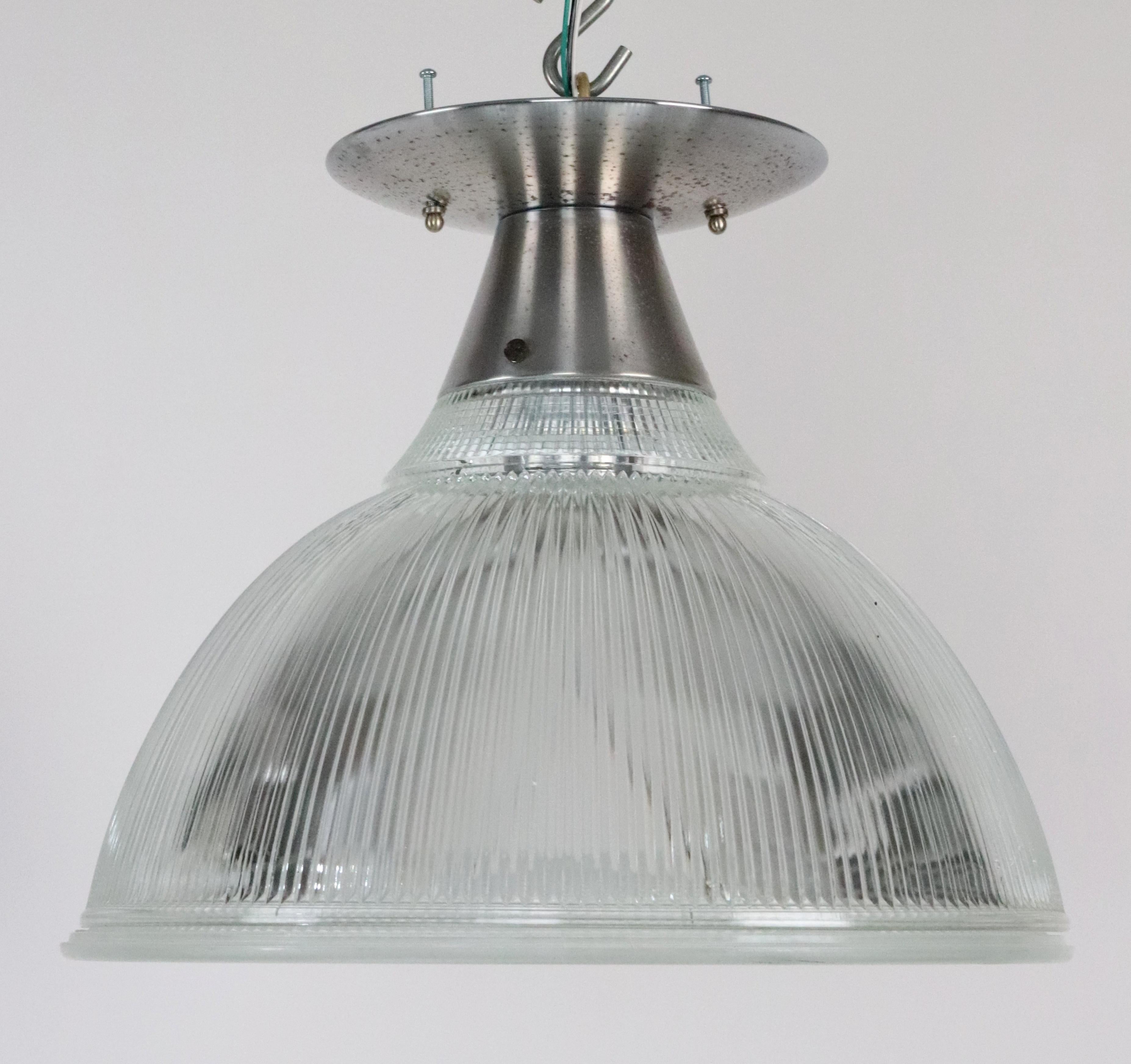Industrial 15,5 pouces Lights à encastrer en verre Holophane en vente 10