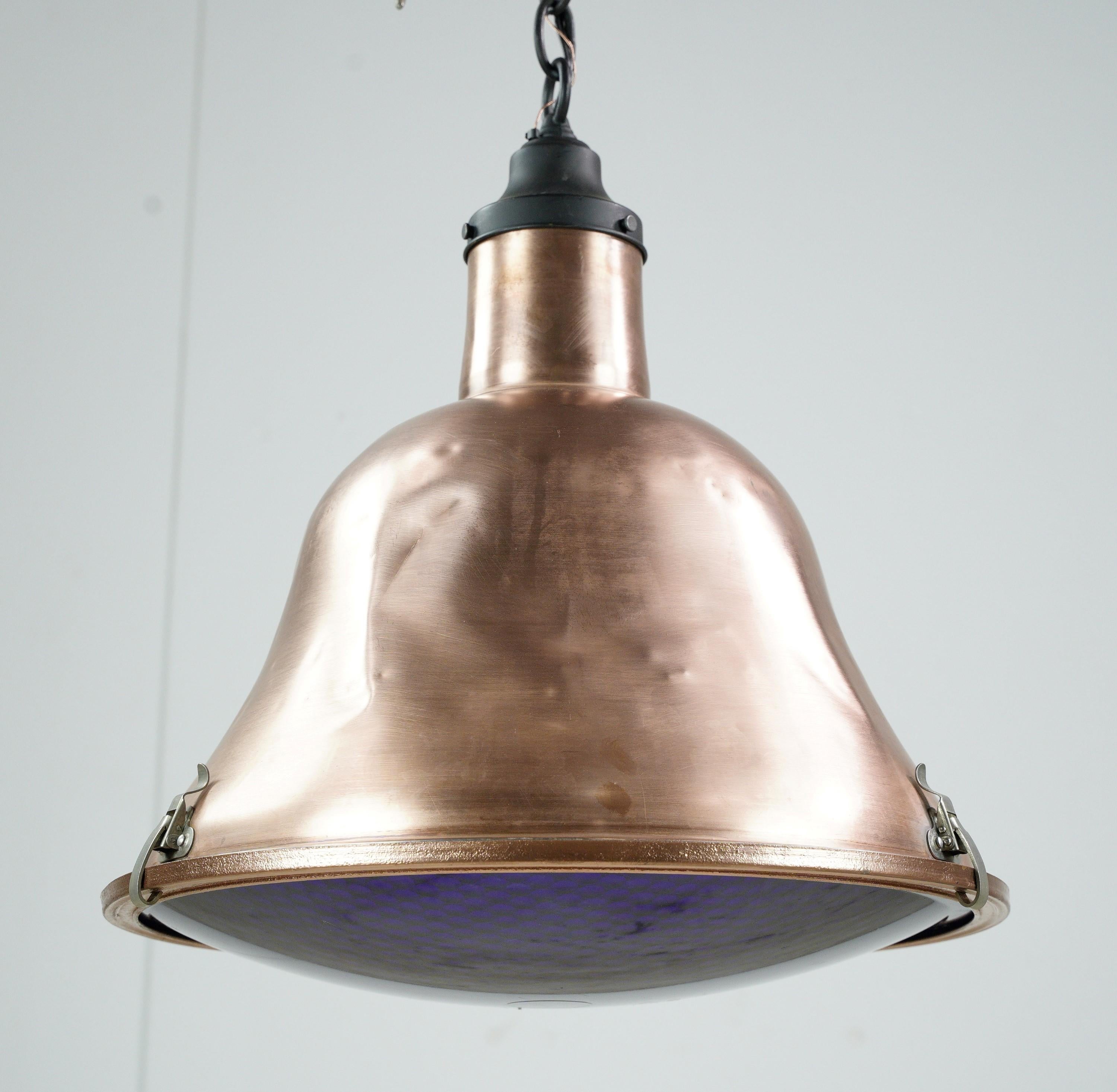 Industrial 16.75 in. Copper Stage Pendant Light Qty Available For Sale 5
