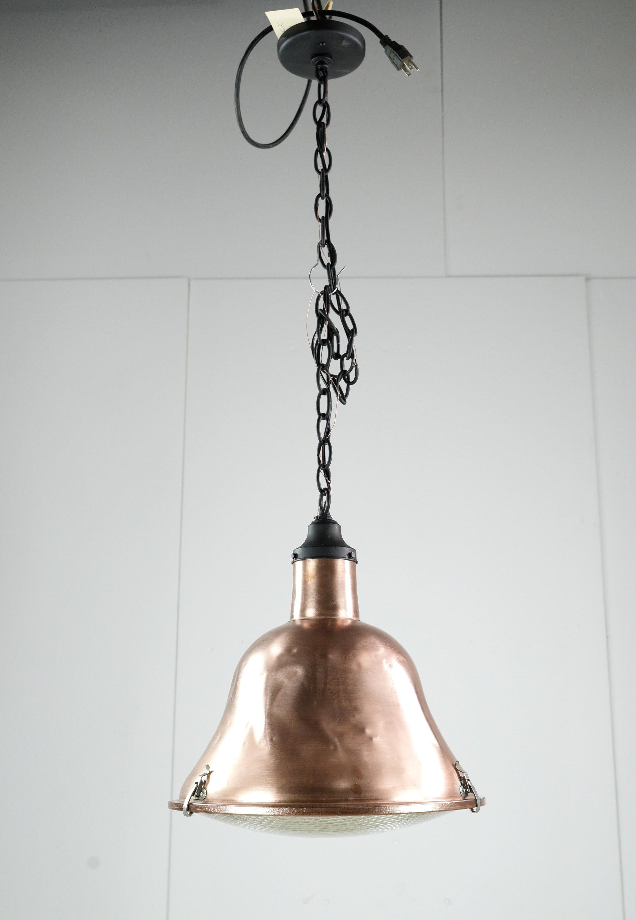 Industrial 16.75 in. Copper Stage Pendant Light Qty Available For Sale 6