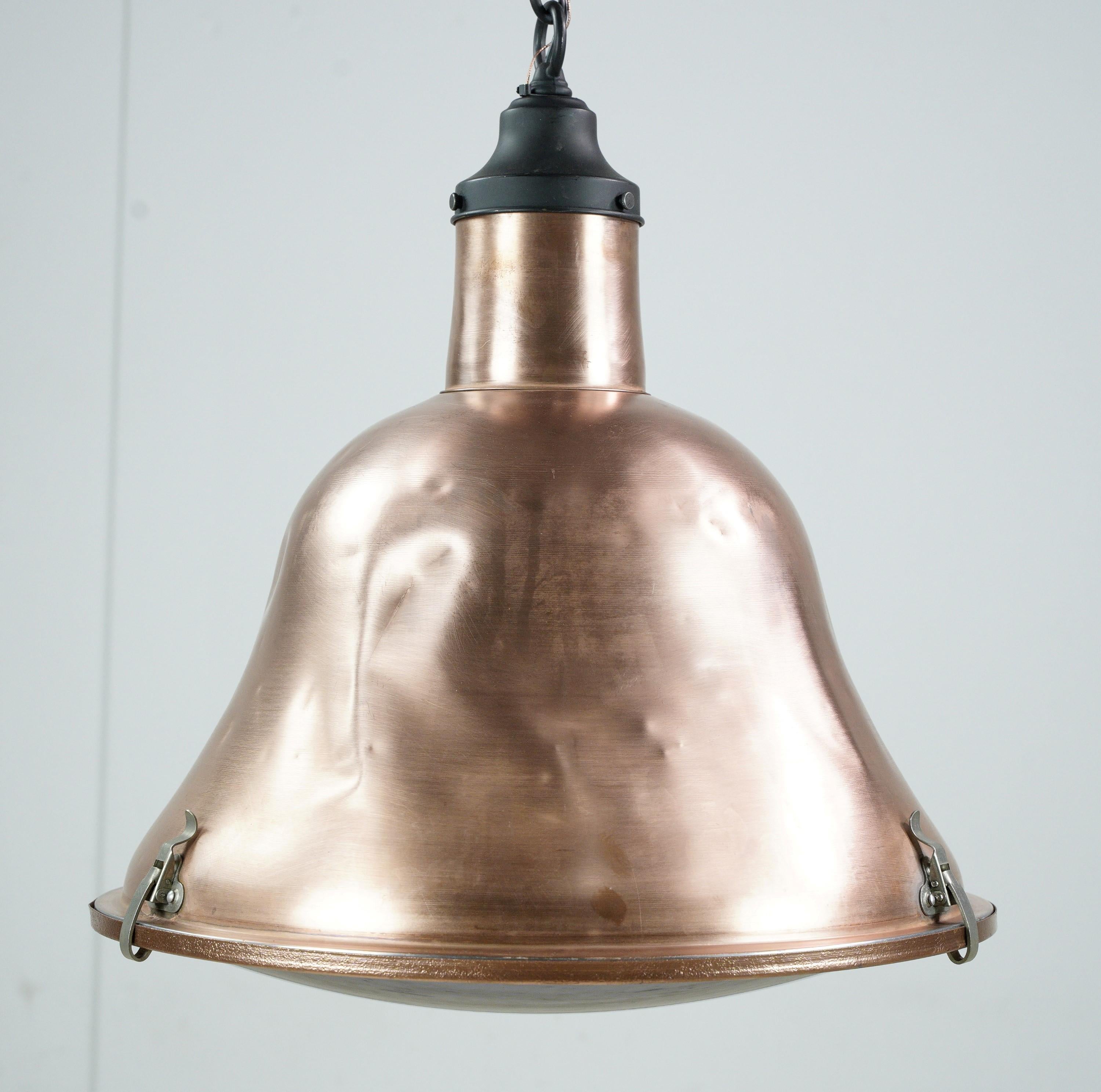 American Industrial 16.75 in. Copper Stage Pendant Light Qty Available For Sale