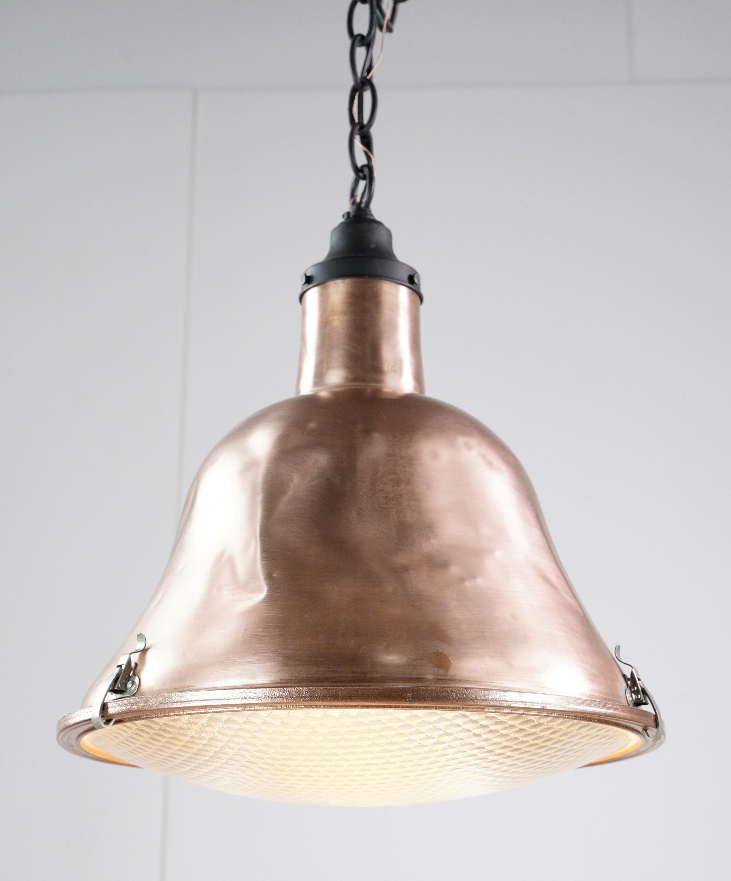 Industrial 16.75 in. Copper Stage Pendant Light Qty Available For Sale 3