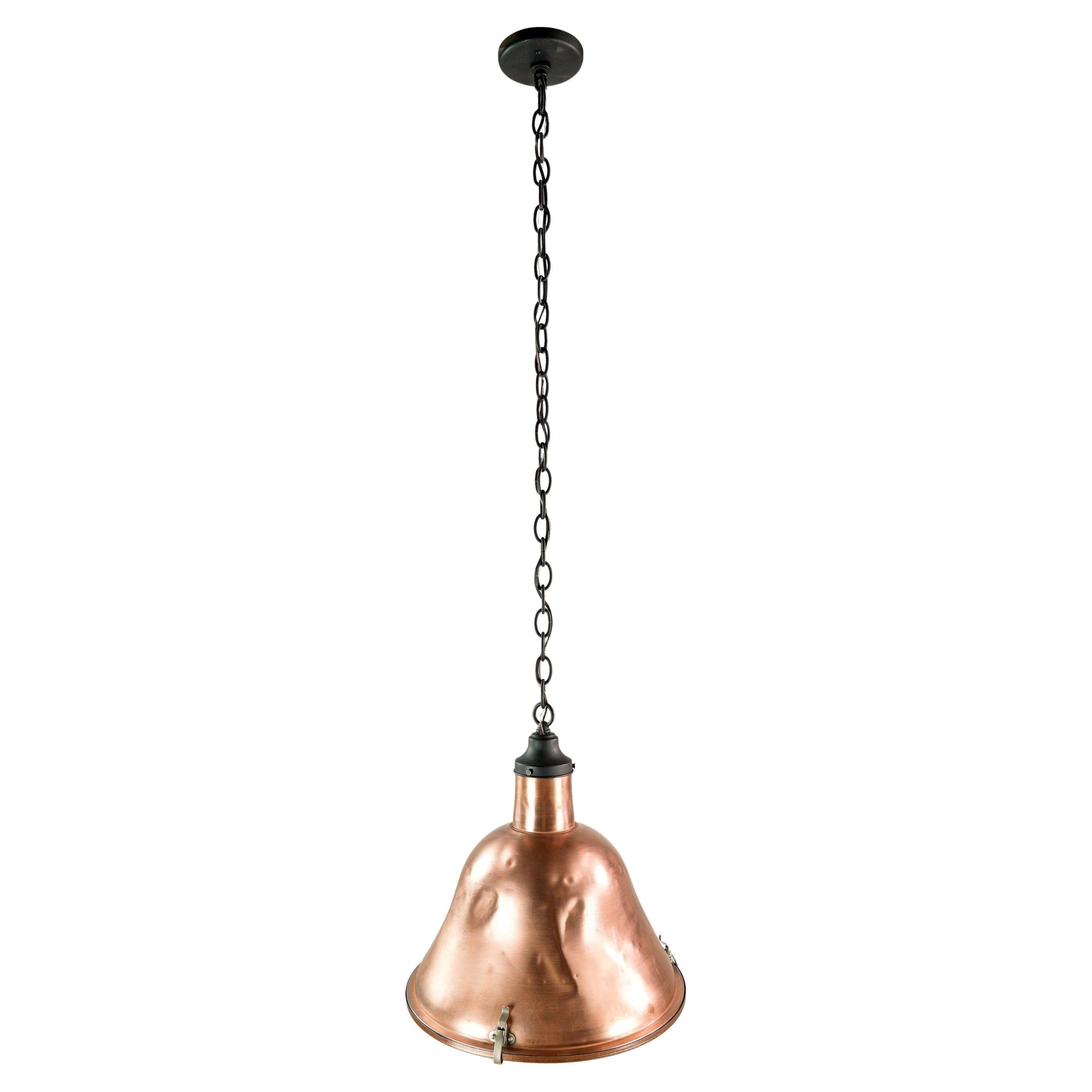 Industrial 16.75 in. Copper Stage Pendant Light Qty Available For Sale