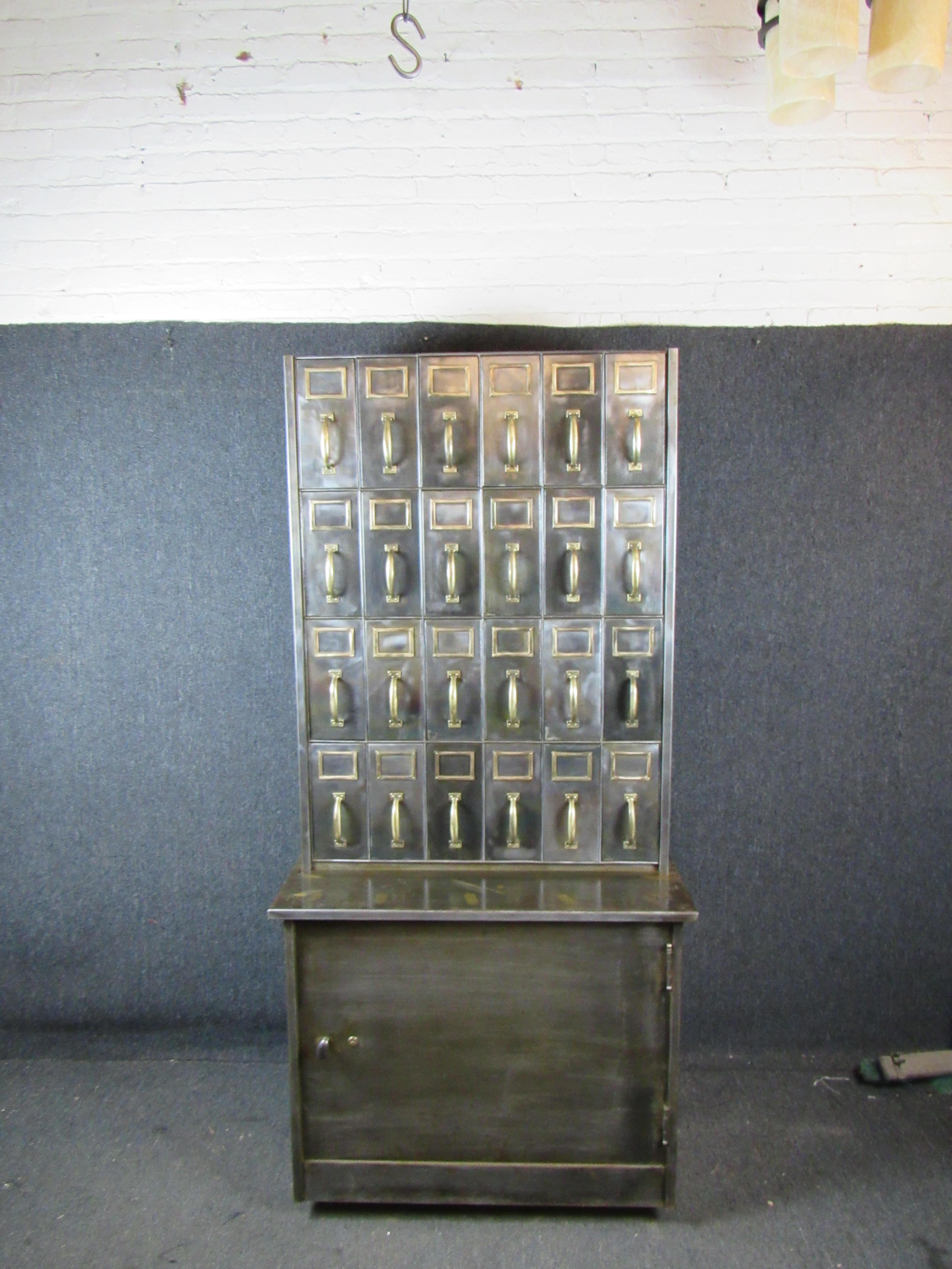 American Industrial 2-Piece Catalog Cabinet For Sale