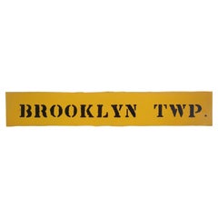Industrial 24 in. Yellow Enameled Brooklyn TWP Street Sign