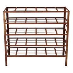 Industrial 5 Tier Shelf with Grid Shelves for Books or Usage as Seedling Planter