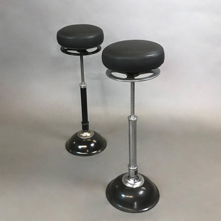 American Industrial Adjustable Articulating Leather Medical Stool