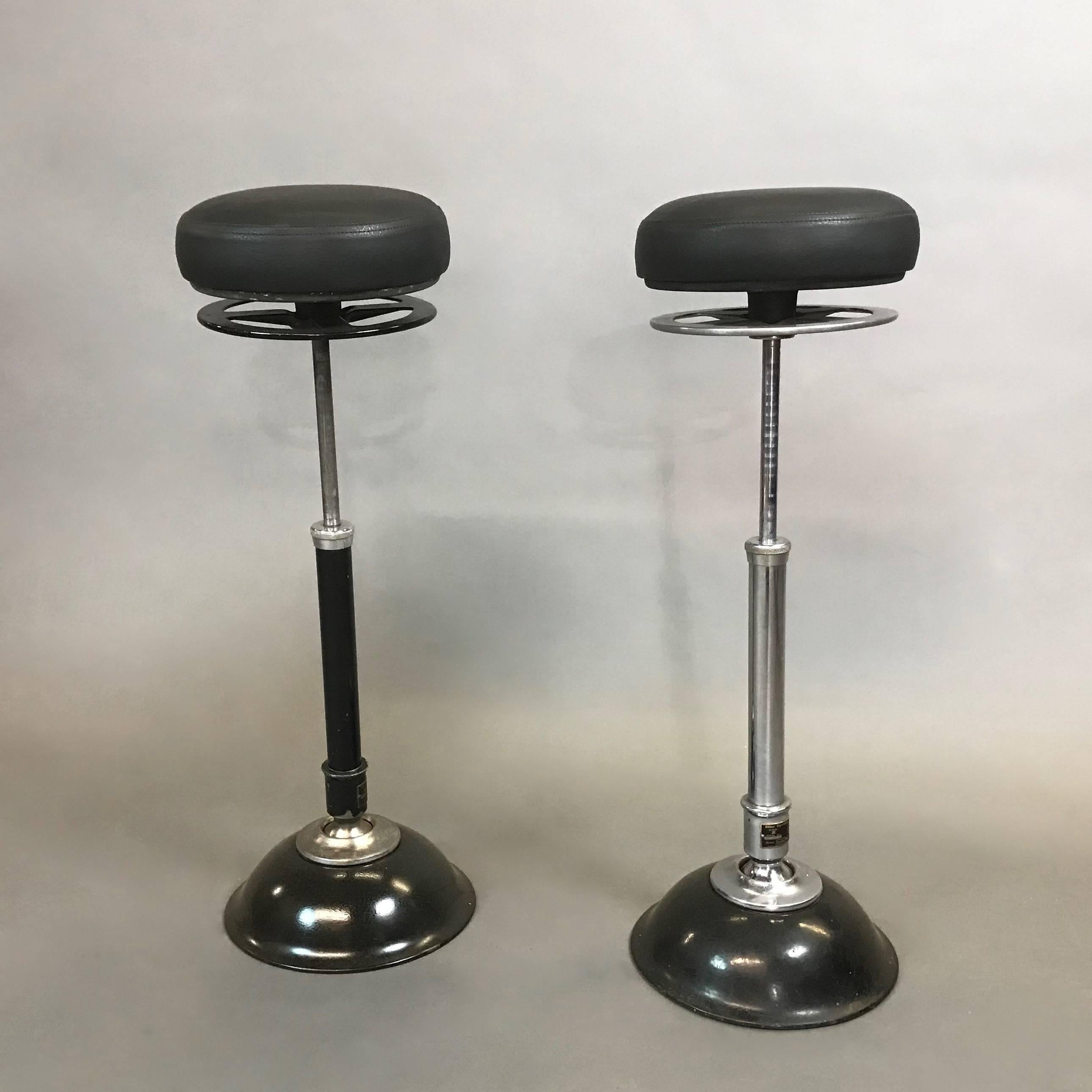 American Industrial Adjustable Articulating Leather Medical Stool