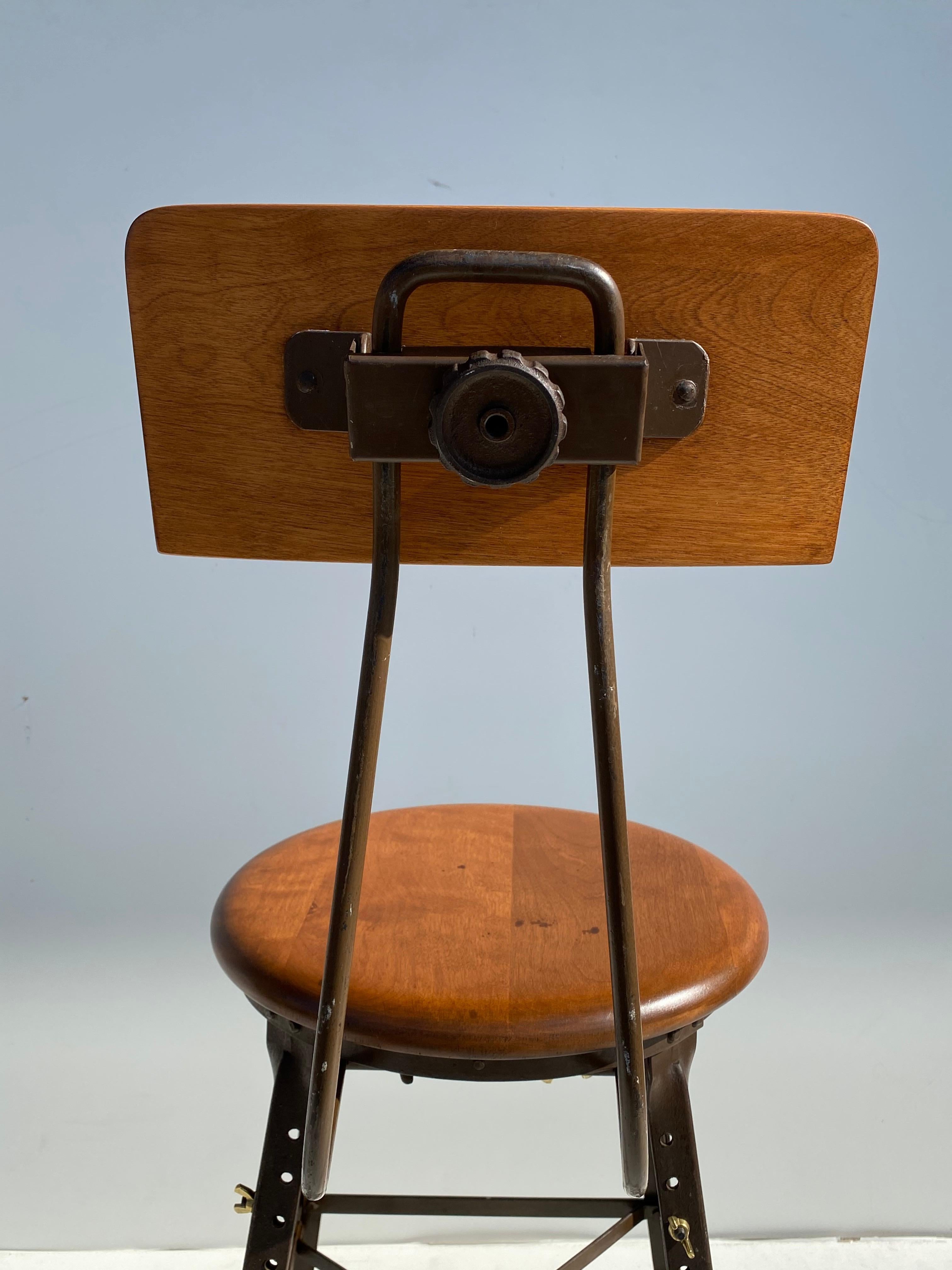 Industrial Adjustable Artist's Stool 1