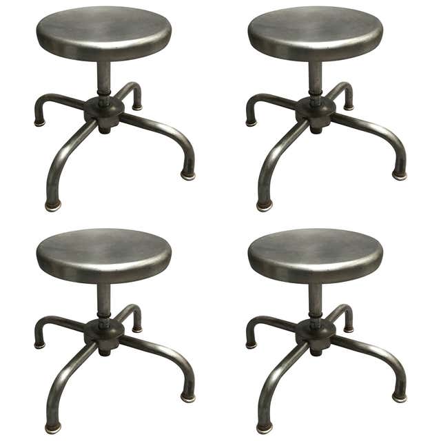 Structural Steel Stool Industrial New York City System Steel Train Stool at 1stDibs
