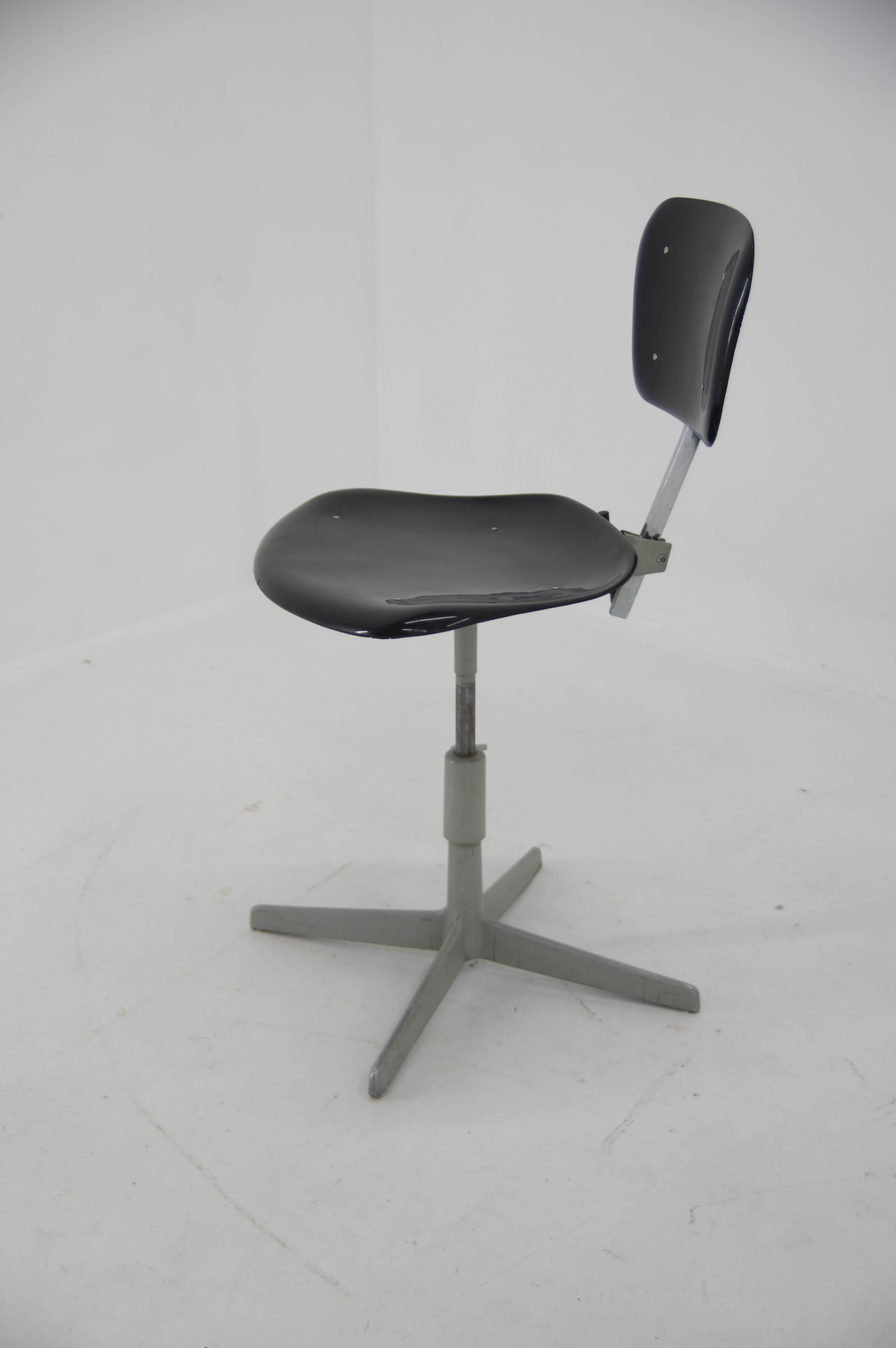 Metal Industrial Adjustable Chair Z 306, Czechoslovakia, 1960s For Sale
