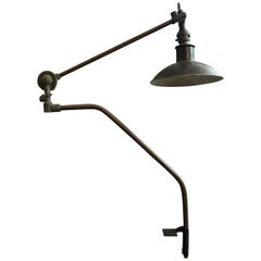 Antique Industrial Adjustable Metal Task Lamp by Malleable