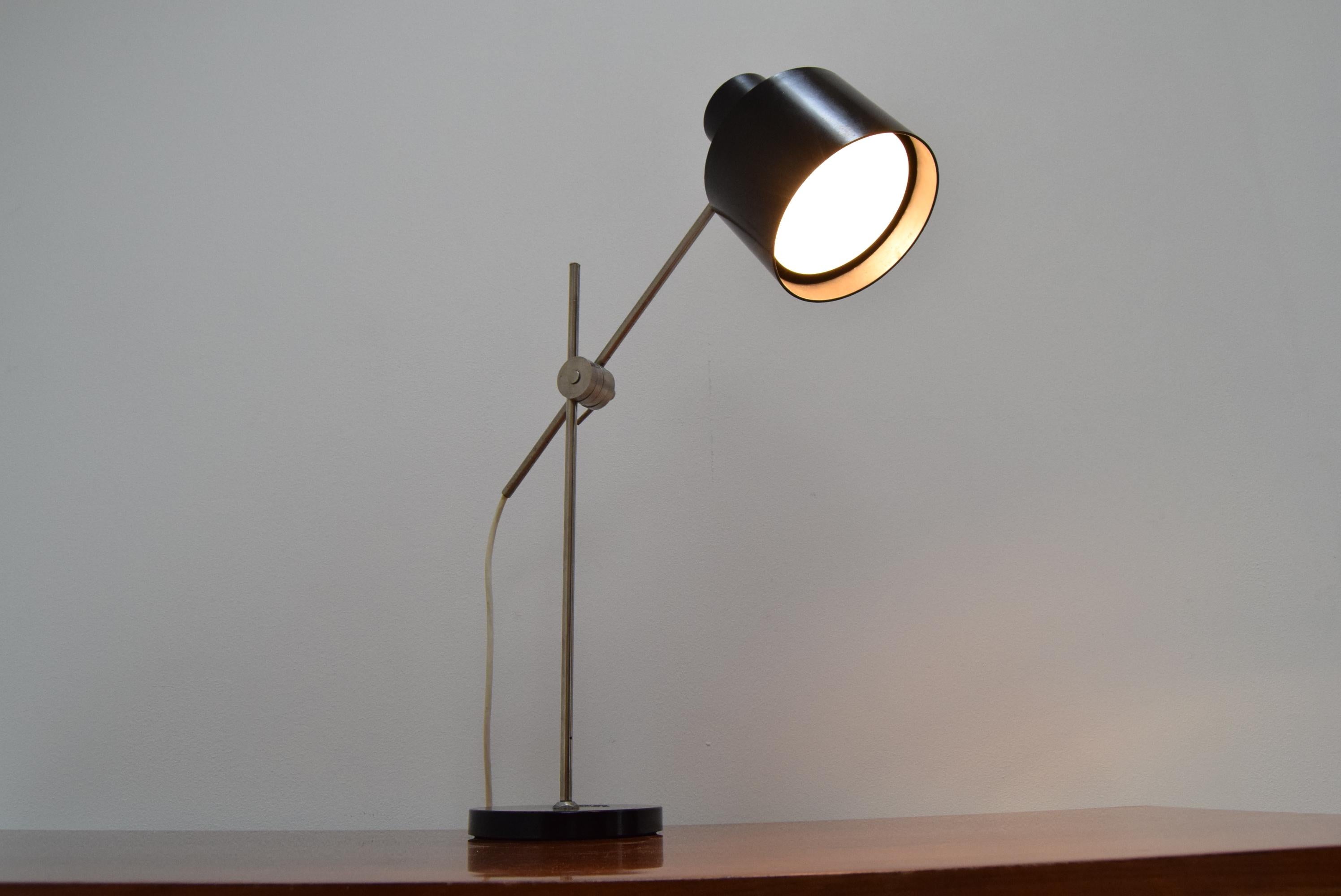 Czech Industrial Adjustable Office Lamp by Jan Suchan for Elektrosvit, 1960's For Sale