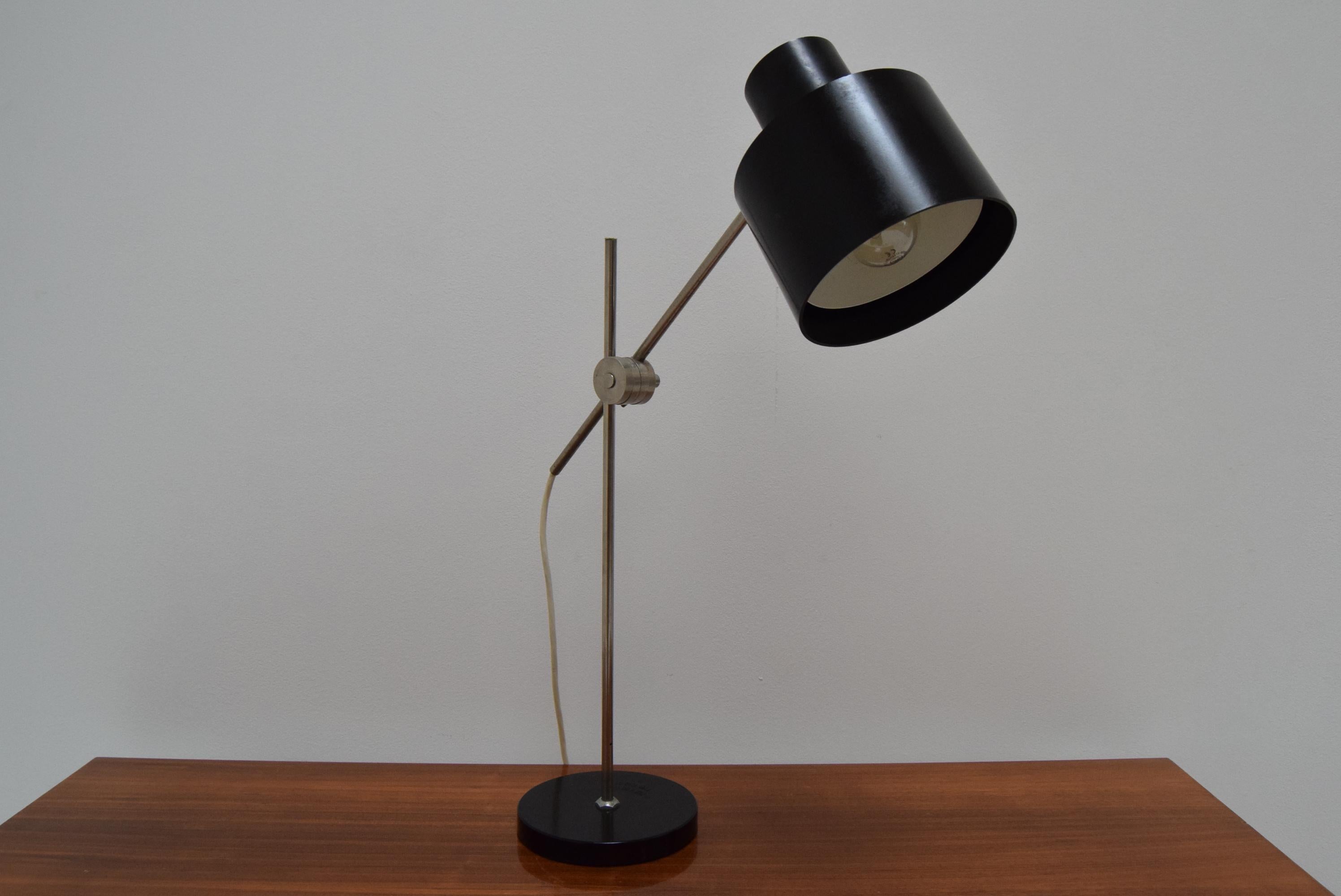 Industrial Adjustable Office Lamp by Jan Suchan for Elektrosvit, 1960's In Good Condition For Sale In Praha, CZ