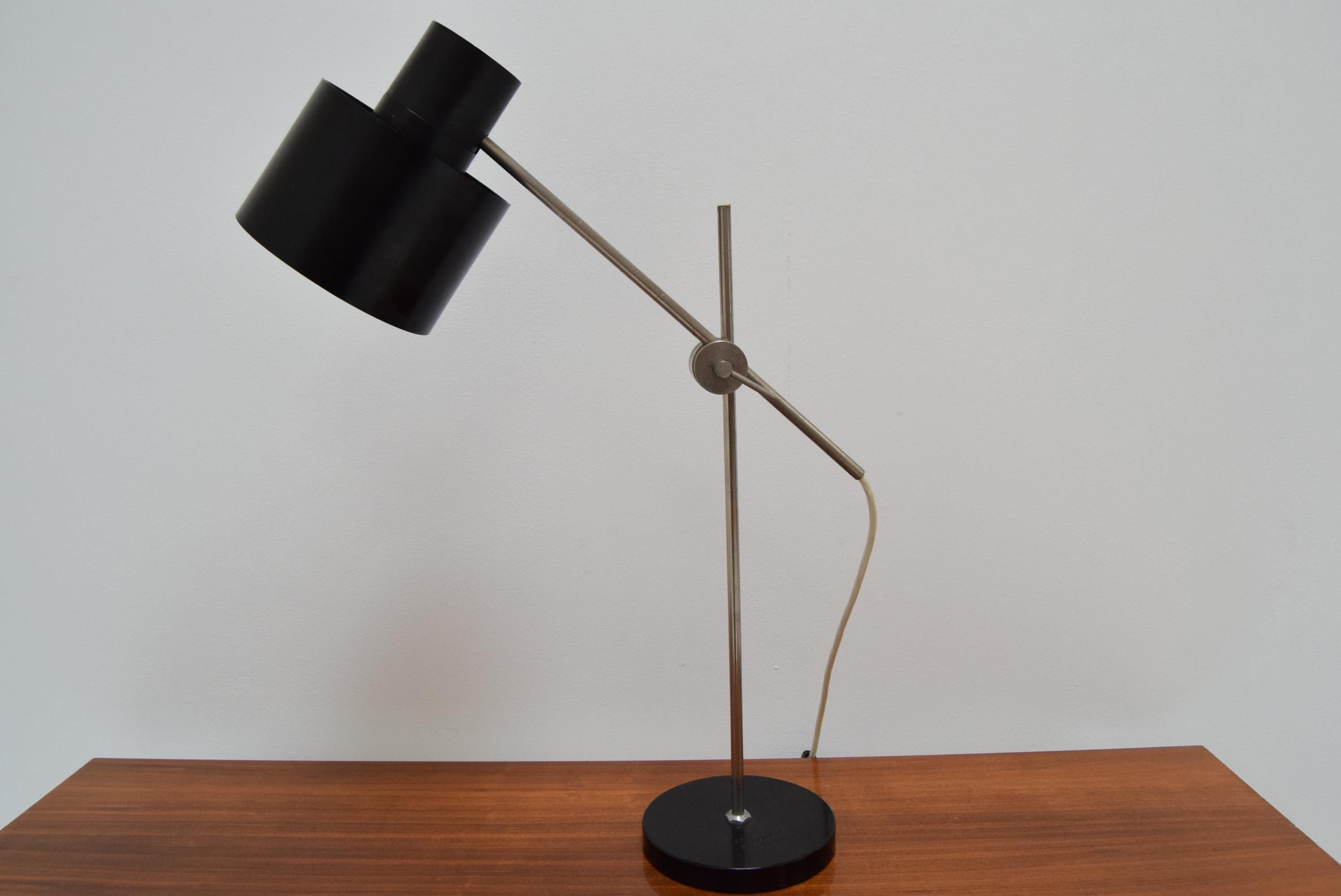 Metal Industrial Adjustable Office Lamp by Jan Suchan for Elektrosvit, 1960's For Sale