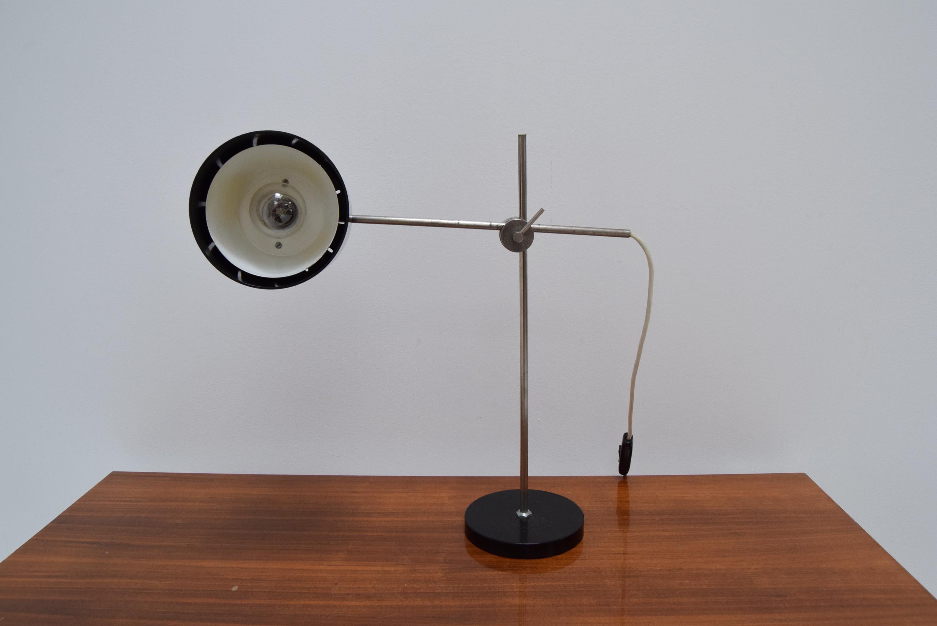 Industrial Adjustable Office Lamp by Jan Suchan for Elektrosvit, 1960's For Sale 1