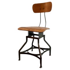 Chaise d'atelier industrielle réglable par Toledo Metal Furniture Co.