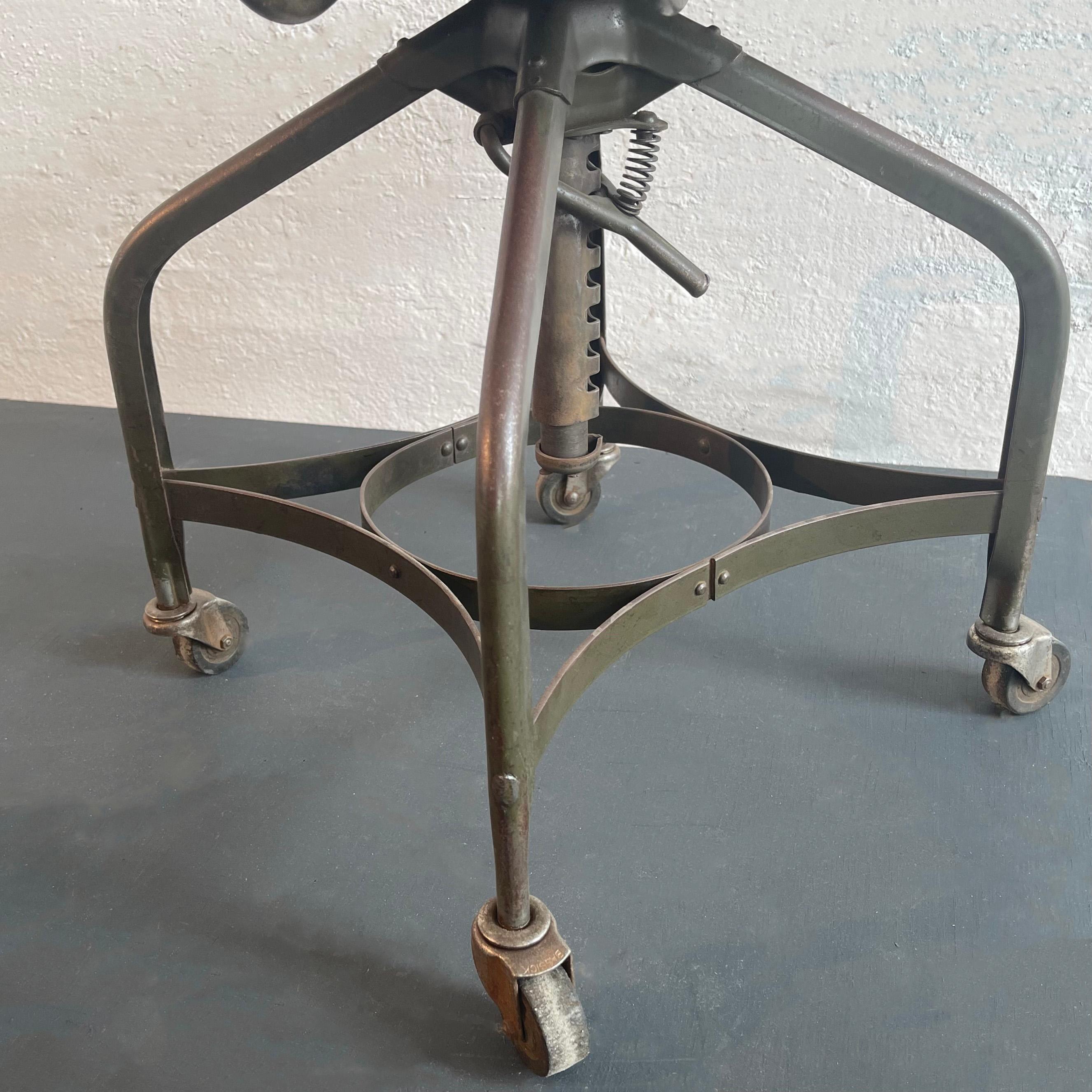 Industrial Adjustable Swivel Chair By Toledo Metal Furniture Co. 2