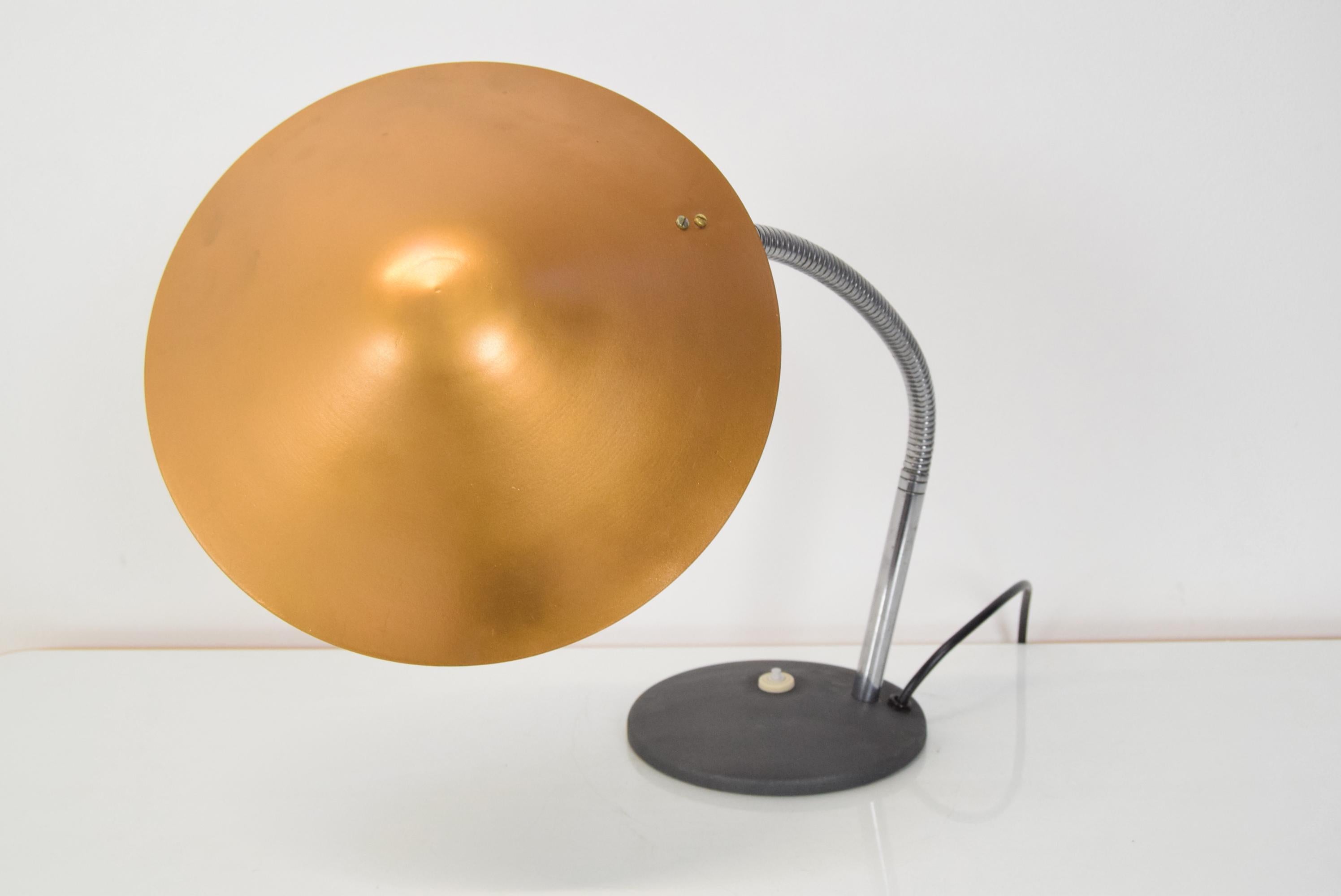 Industrial Adjustable Table Lamp/Instala Děčín, 1960's In Good Condition For Sale In Praha, CZ