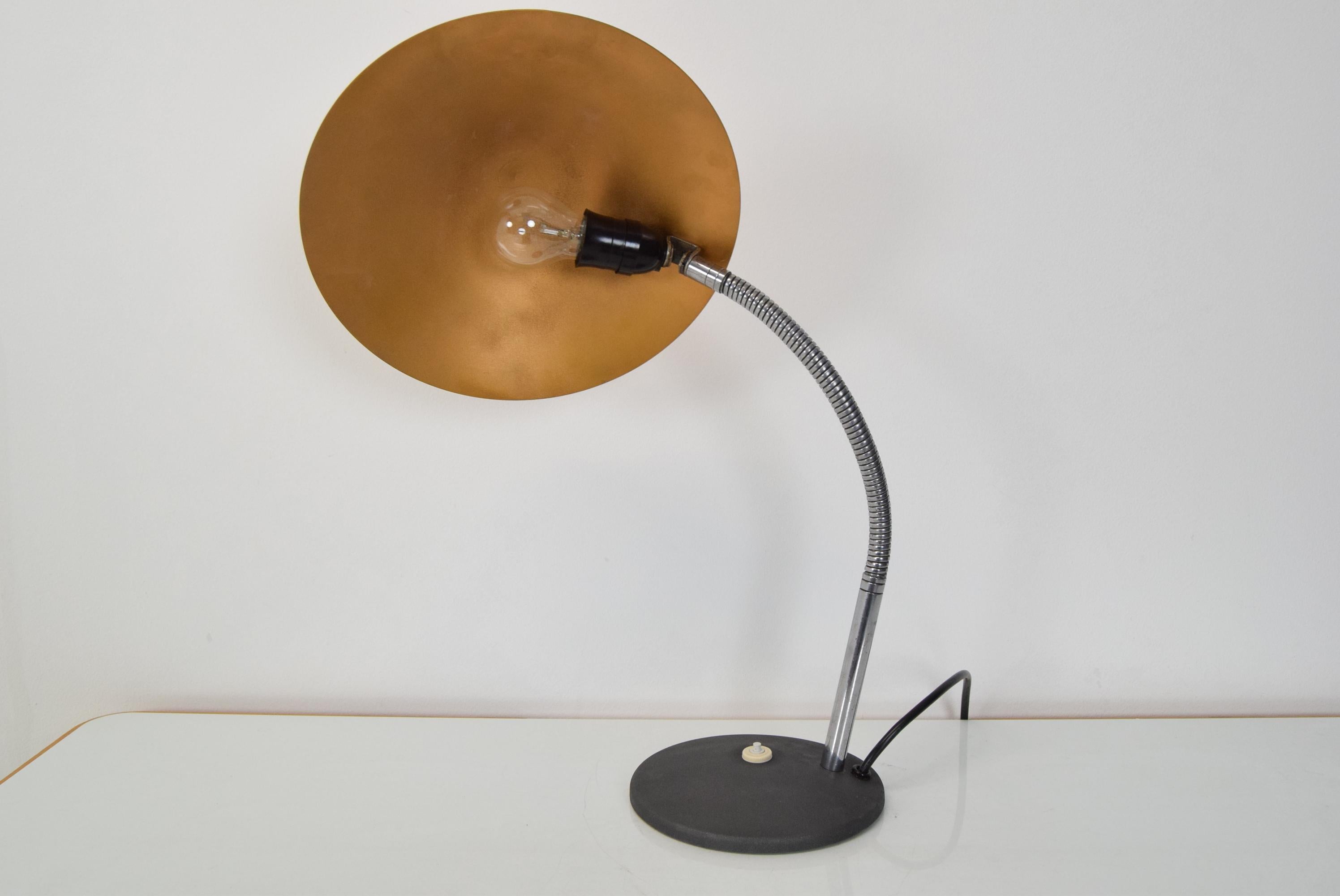 Mid-20th Century Industrial Adjustable Table Lamp/Instala Děčín, 1960's For Sale
