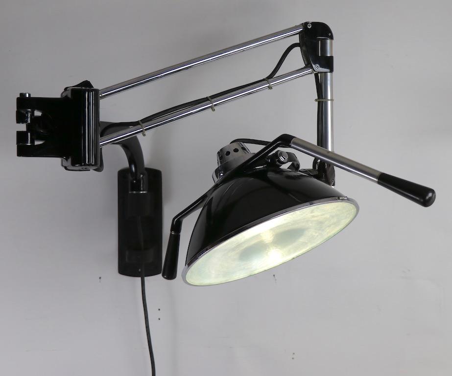 Industrial Adjustable Wall Mount Dental Light by the Wilmont Castle Co. 3