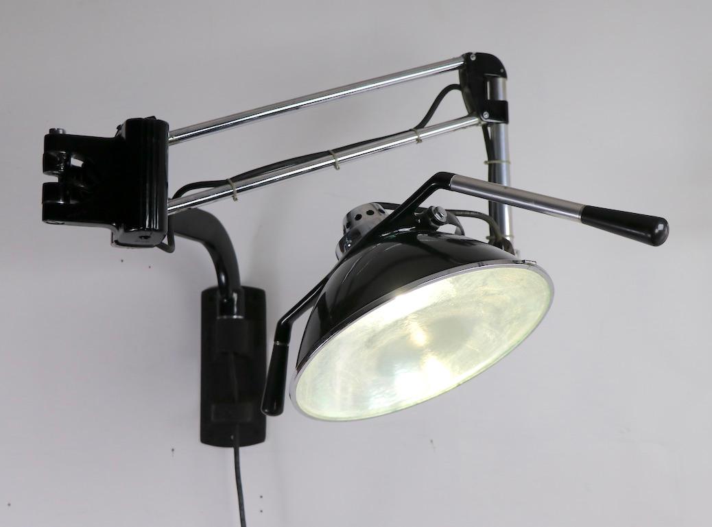 Industrial Adjustable Wall Mount Dental Light by the Wilmont Castle Co. 4
