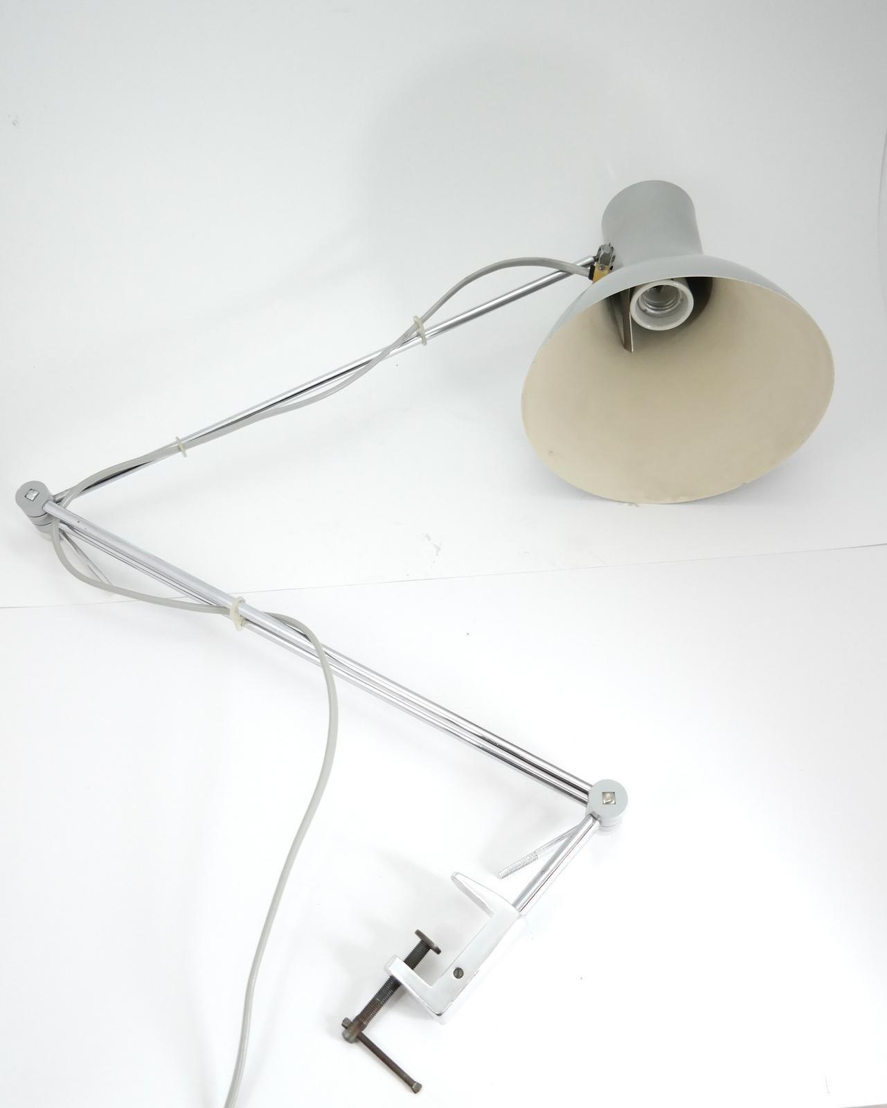 Industrial adjustable workshop lamp, 1970's.