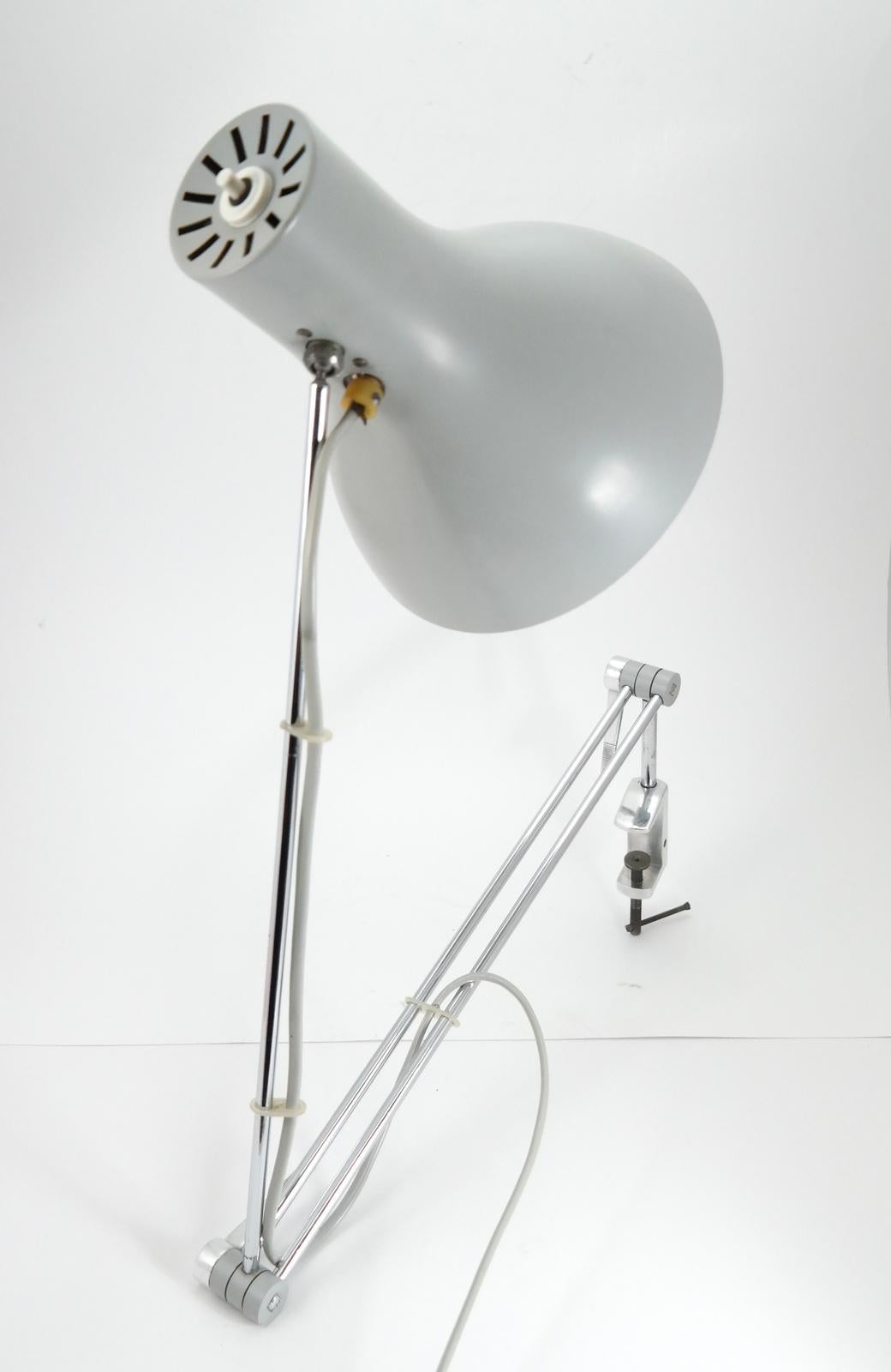 European Industrial Adjustable Workshop Lamp, 1970's
