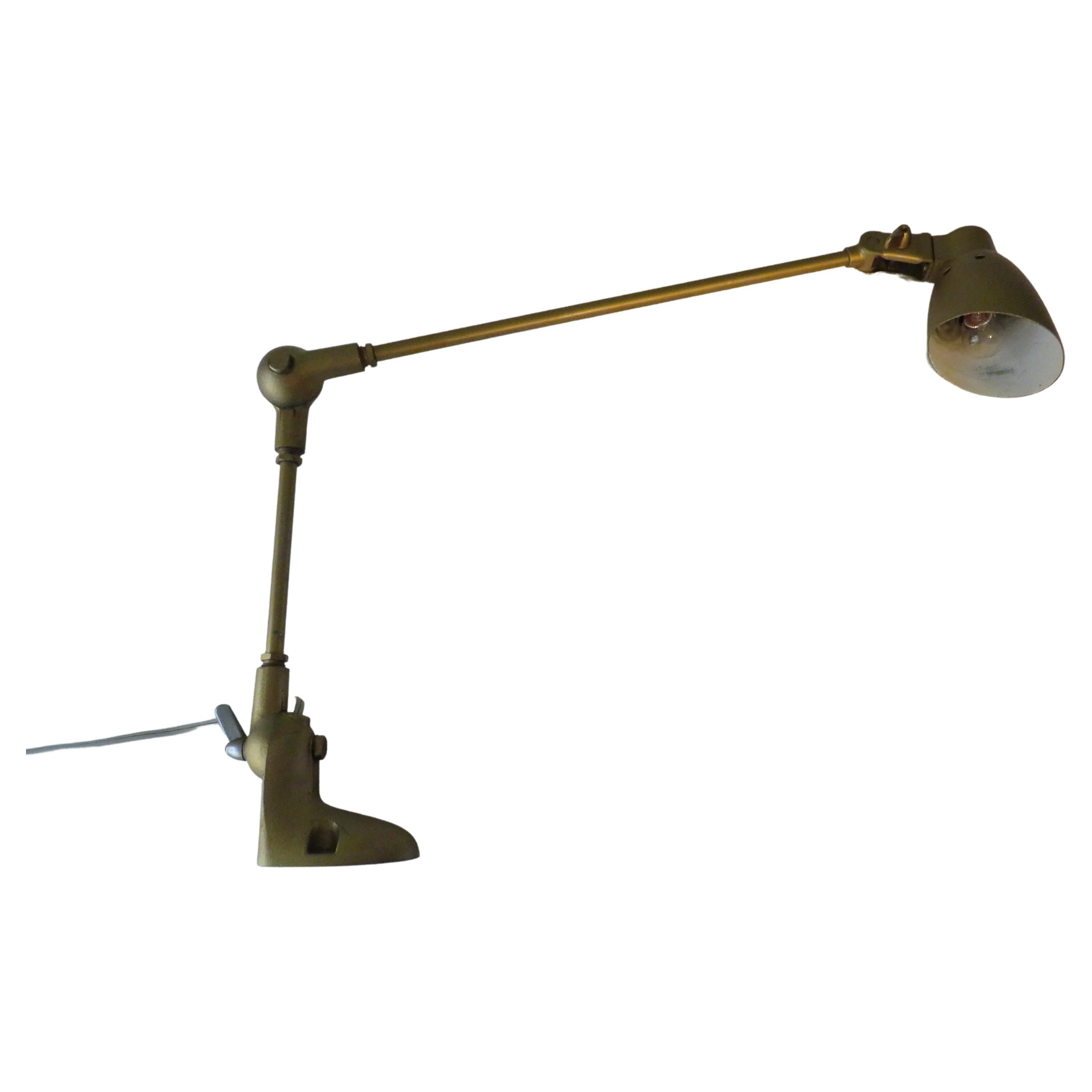 Industrial Adjustable Worktop or Wall Lamp by Pfaff, Germany, 1950s For Sale