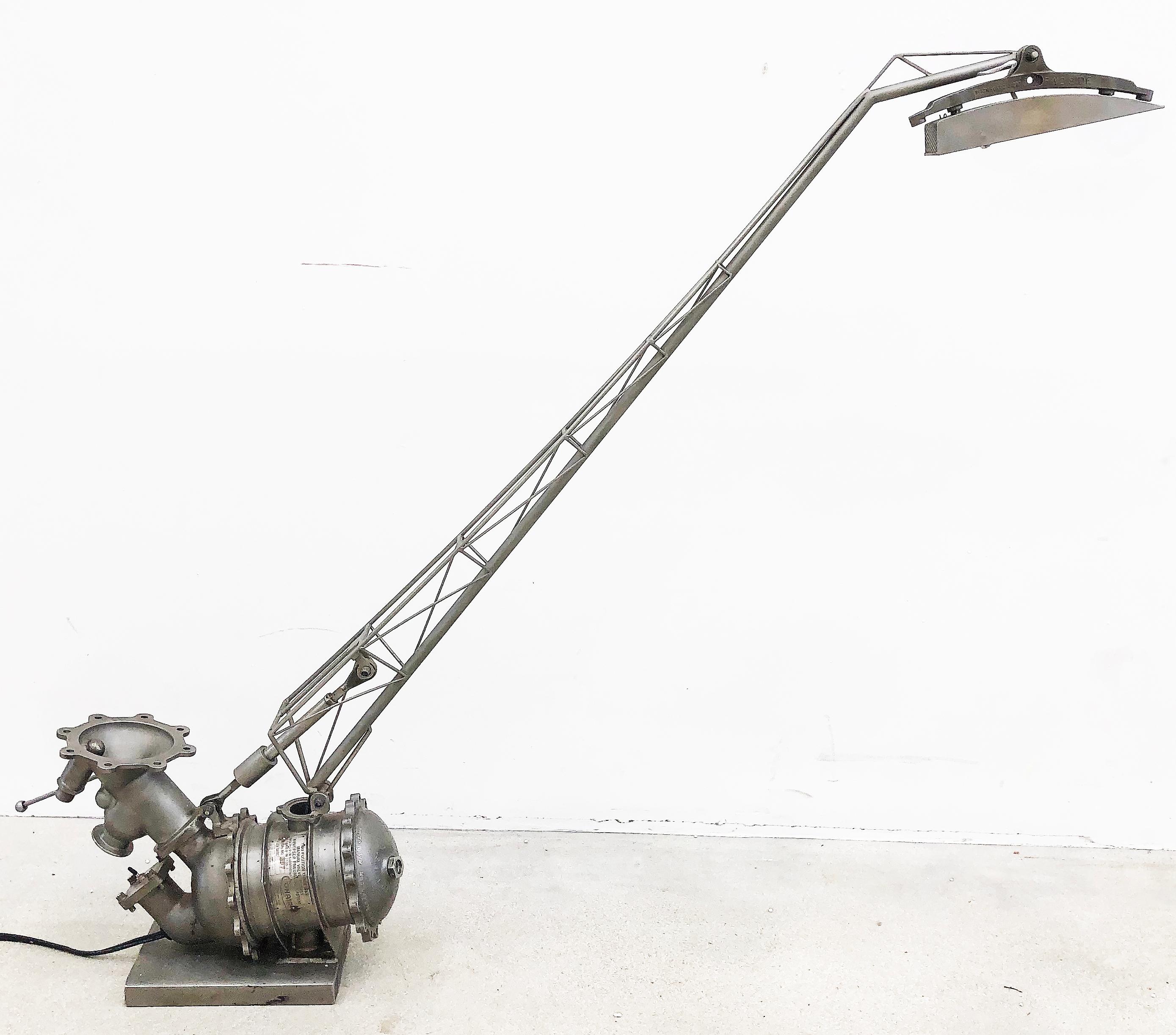 Metal Industrial Aeronautics Parts Table Lamp by Omar Ali, Egyptian American Artist 