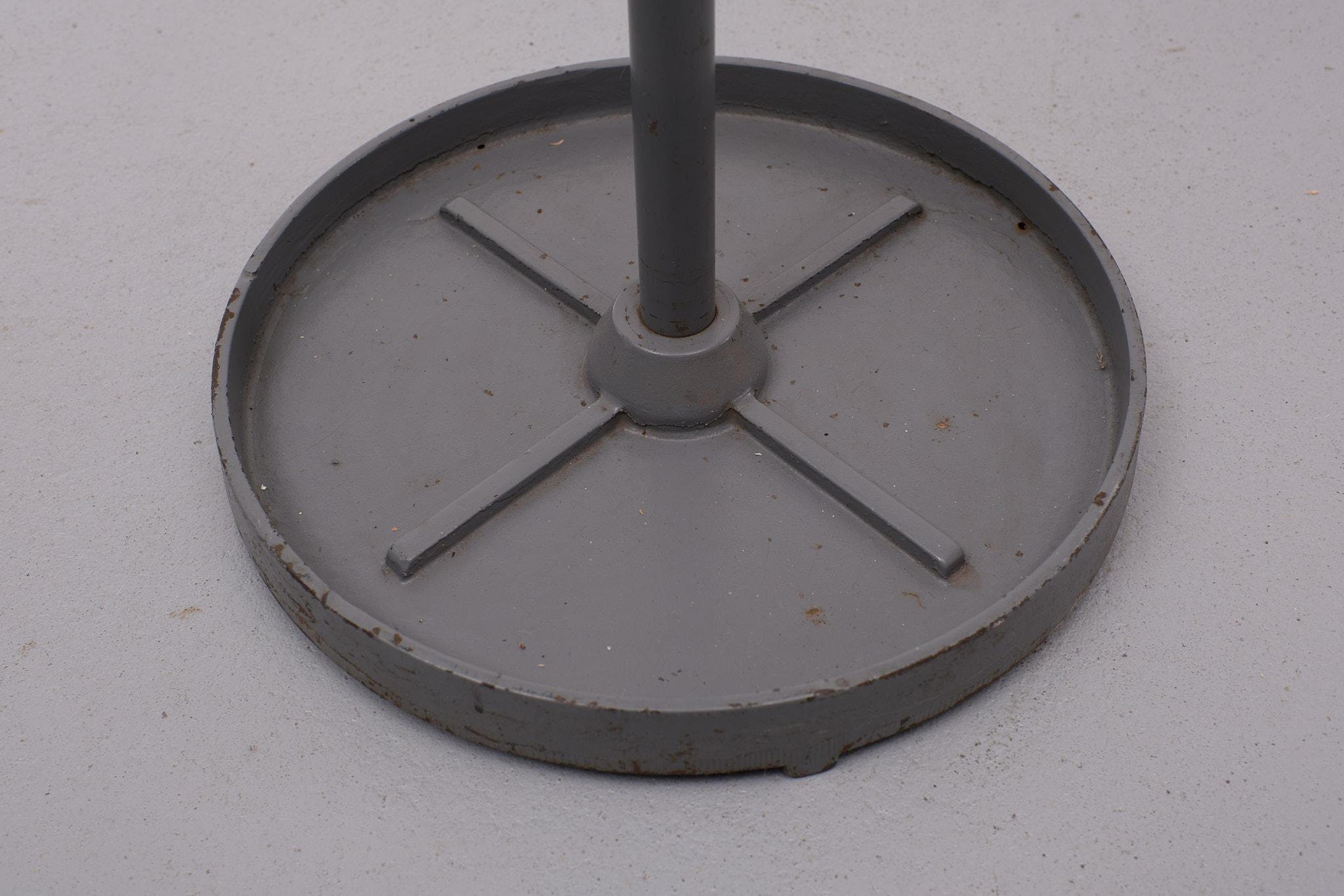 Dutch Industrial Ahrend de Cirkel Standing Metal Coat Rack, 1966