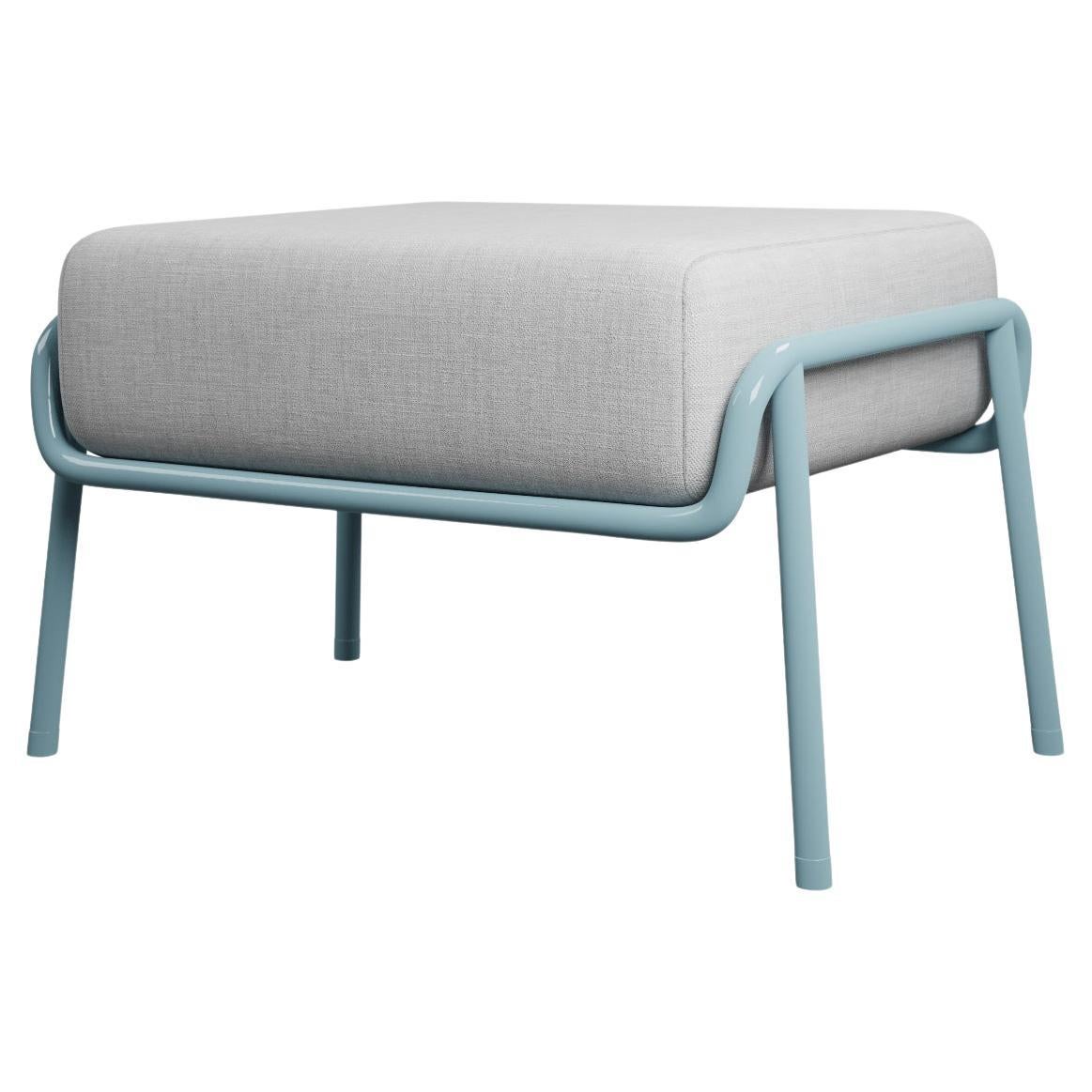 Industrial Air Finish Ottoman DUV with Cream fabric handcrafted by Murmurio