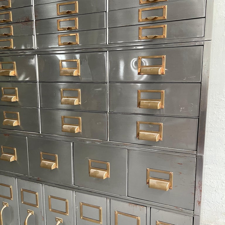 Industrial Allsteel Tall Multiple Drawer Filing For Sale at 1stDibs