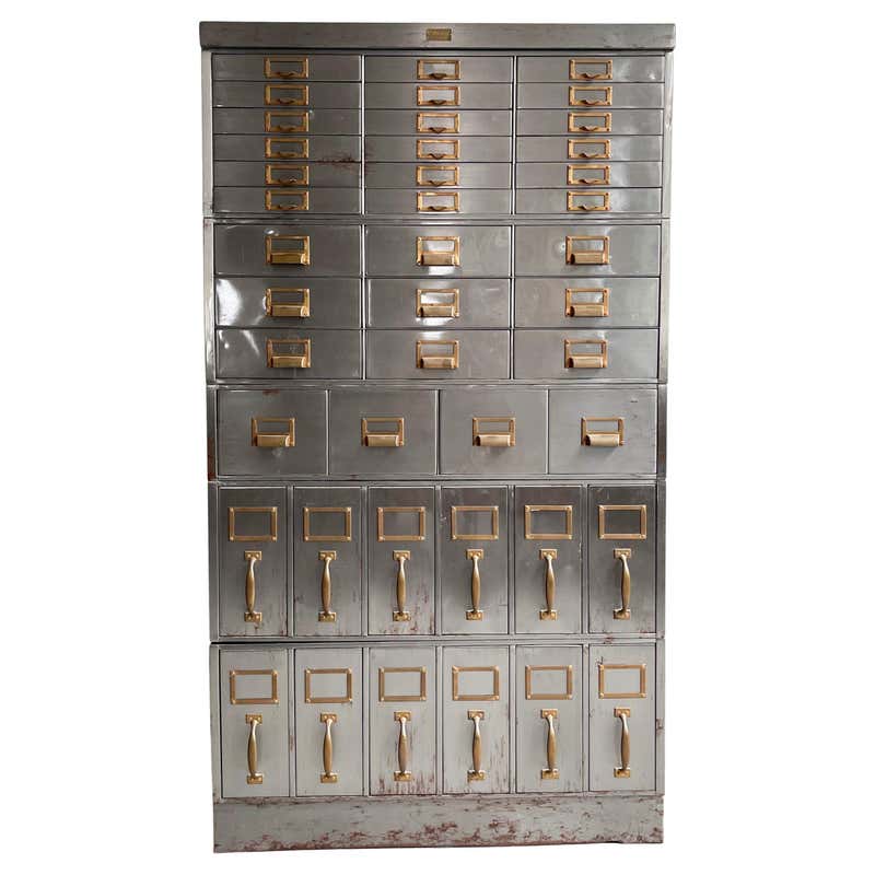 Industrial Style Stackable Metal Filing Cabinets at 1stDibs ...