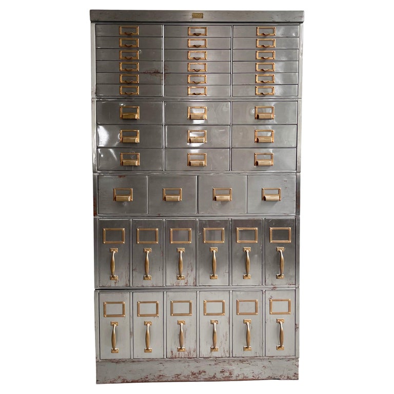 Industrial Allsteel Tall Multiple Drawer Filing For Sale at 1stDibs